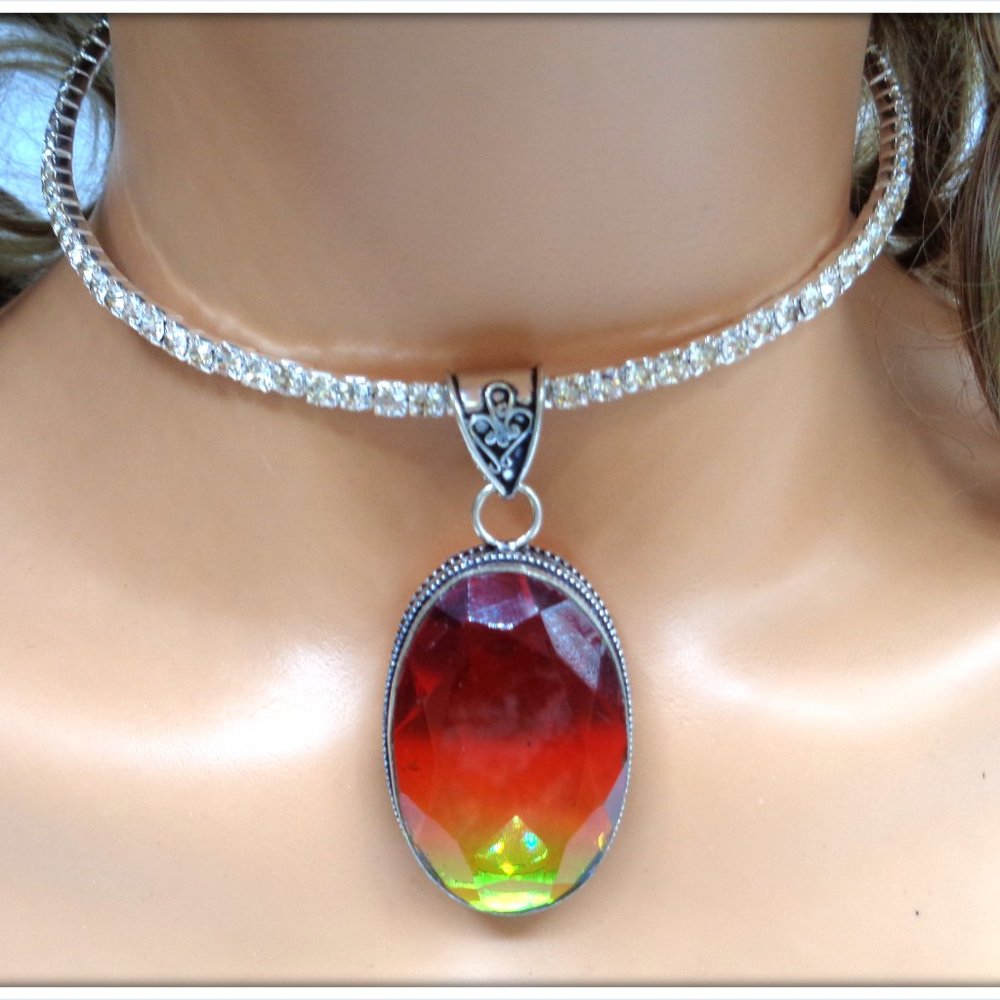 High Grade Handcrafted Oval Shape Multicolor Tour… - image 4